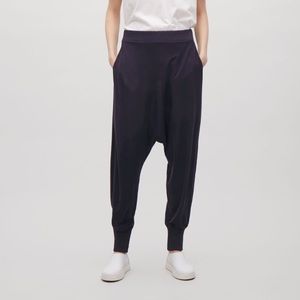 COS drop crotch pants navy